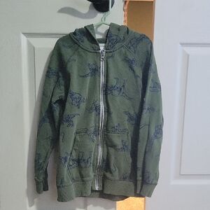 Carter's Olive Dinosaur Print Hoodie